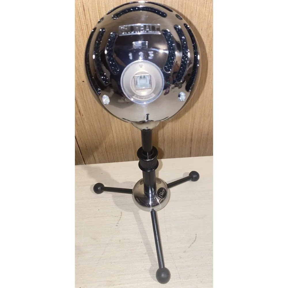 WORKING Blue Yeti Snowball Condenser Microphone Chrome - No Cable